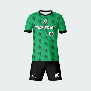 Unisex Casual Sportswear Pickleball <b>Club</b> Uniform Active Short Sleeve <b>Top</b> and Shorts Set - Product Image 6