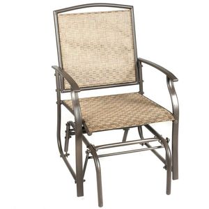<b>Single</b> Glider Chair Rocking Seating Steel Frame Garden <b>Swing</b> for Patio - Product Image 2