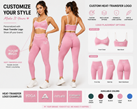 Ensemble de yoga 4 pièces sans couture imprimé léopard pour femme : soutien-gorge de sport, crop top, short et leggings taille haute, séchage rapide, vêtements de sport avec logo frontal