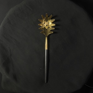 Juego de 6 Servidores de Comida con Recubrimiento de Polvo Negro, Vajilla para Bodas con Recubrimiento PVD Dorado, Acero Inoxidable 304 Apto para Alimentos, Juego de Servidores para Restaurante - Product Image 2