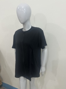 patient Mastectomy Recovery Shirt with Zipper <b>Drain</b> Pockets & Fasteners to Hold Drainage Tubes - Product Image 3
