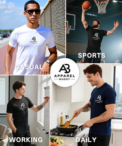 T-shirt décontracté pour homme AMY Brand, 100 % coton, manches courtes, uni, respirant, coupe classique, logo personnalisé brodé sur le devant, vente en gros - Product Image 6
