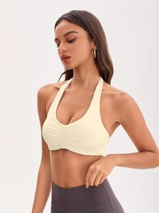 Sujetador deportivo para mujer con escote pronunciado, top atlético sin espalda con almohadillas extraíbles, ideal para correr y hacer ejercicio en el gimnasio. - Product Image 1