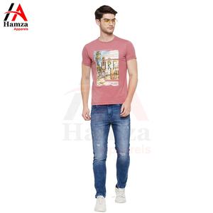 T-shirts à col rond marrons pour hommes élégants Design graphique de surf 100% coton respirant manches courtes écologiques pour la plage décontractée - Product Image 2