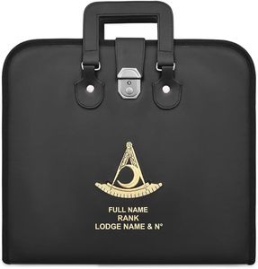 Étui pour tablier souple de Maître Maçon de Loge Bleue Maçonnique, fait main et brodé - Provincial MM/WM 16x18 - Product Image 1