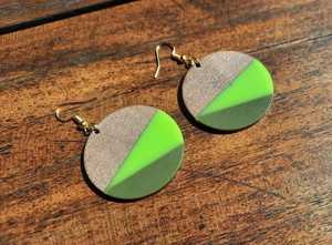 MN EXPORTS Natural Wood Resin Women Handmade Geometric Pendant Dangle <b>Drop</b> Earrings Boho Fashion Jewelry Party Wholesale Gift - Product Image 6