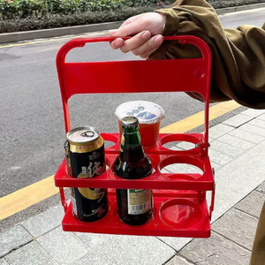 Portavasos Plegable y Reutilizable, Organizador de Bebidas, Porta Botellas de Cerveza, Cesta para 6 Botellas de Vino, Exhibidor de Bebidas para <span class=keywords><strong>Bar</strong></span> - Product Image 6