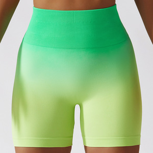 Shorts de sport personnalisés pour femmes, taille haute, respirants, effet délavé, élastiques, unis, pour yoga, gym, entraînement et jogging - Product Image 3