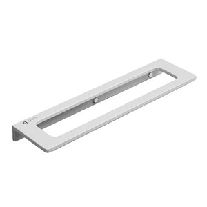 Porte-serviettes mural moderne en acier inoxydable auto-adhésif, finition blanche, pour salle de bain, chambre et salon - Product Image 1