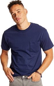 Men's Beefy-<b>t</b> <b>Pocket</b>, Heavyweight Cotton <b>Pocket</b> Tee for Men, Full-Cut <b>T</b>-<b>Shirt</b> - Product Image 5