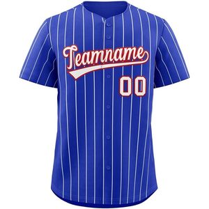 Maillot de baseball à fines rayures personnalisé pour hommes/femmes/chemise boutonnée pour jeunes avec nom et numéro personnalisés imprimés ou cousus - Product Image 4