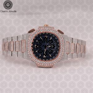 Charm_Jewells Women's Luxury Stainless Steel <b>Diamond</b> <b>Watch</b> Round Case 30mm Analog Quartz Folding Clasp Sapphire Crystal - Product Image 1