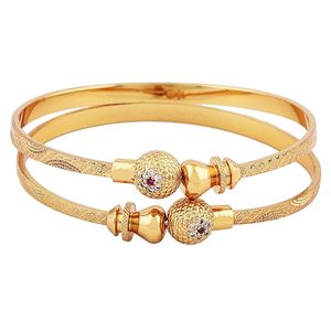 Women's Gold Plated Alloy Bangle <b>Bracelets</b> With <b>Crystal</b> Rhinestone Ball Design Classic Style Gift Jewelry - Product Image 1
