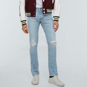 Trendy Fashion Inspired Casual <b>Men</b> Straight Jeans Pant <b>Stretch</b> Comfort Fabric Lightweight Breathable Street Style Modern Look - Product Image 4