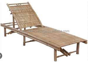 Classic Bamboo Outdoor Sun Lounger Sofa Bed Patio Garden Sets Hotel Living Room Beach Poolside Restaurant Canopy - Product Image 5
