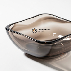 ชามเสิร์ฟตกแต่งสีน้ำตาลสุดหรู – ชามผลไม้และสลัดทรงโค้งทันสมัยสำหรับโต๊ะอาหาร ห้องครัว และบ้านสไตล์ร่วมสมัย - Product Image 3