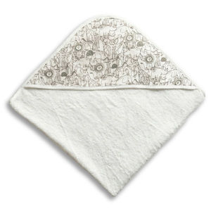 Serviette de bain à capuche unisexe 100% coton pour enfants, douce, extra-absorbante, serviette de bain pour bébé, capuche imprimée, multicolore, hypoallergénique - Product Image 1