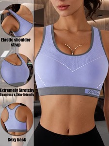 Soutien-gorge de sport texturé côtelé |   Haut de yoga respirant avec soutien liftant |   Sous-vêtements de sport extrêmement extensibles pour femmes - Product Image 4