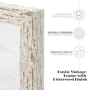 Pine Wood Whitewash 4x6 Photo <b>Frame</b> Cottage Farmhouse Style Wholesale - Product Image 3