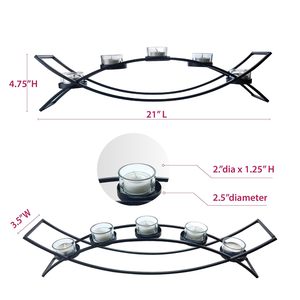 Support à bougies en métal avec porte-bougie décoratif pour mariages, fêtes et tables de restaurant d'hôtel à prix d'exportation - Product Image 5