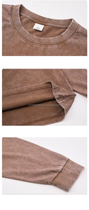 Custom Heavyweight 400G Distressed acid Washed Cropped Hoodie Vintage Men's Windbreaker Hoodies sudadera - Product Image 3