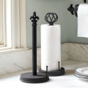 Gold Metal Paper <b>Towel</b> <b>Holder</b> Freestanding with Leaf Design Marble Base Countertop <b>Kitchen</b> Tissue Roll Stand - Product Image 3