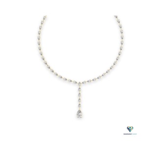 Collier pendentif en or jaune 22,98 CT avec diamant de laboratoire en forme de poire, en or massif 14 carats - Product Image 2