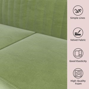 57.9\" Flared Arm Loveseat with Velvet Elegant Living Room Sofa - Product Image 6
