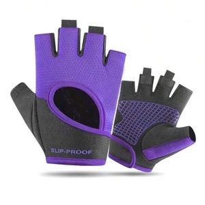 <b>Half</b> Finger Fitness Gloves Black Non <b>Slip</b> Grip Gym Weight Lifting Spandex Unisex - Product Image 5