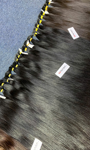 Extensiones de Cabello de Queratina de Alta Calidad, Naturales, Lisas, de Color Oscuro, de Longitud Completa, Súper Dobles, de 10 a 20 Pulgadas - Product Image 3