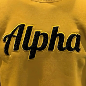 Sudadera Alpha 1906 Greek Line para Hombre y Mujer, Algodón Suave, Corte Regular, Cuello Redondo, Sudadera Moderna para Invierno - Product Image 2