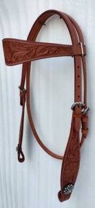 High Quality Genuine Leather Horse Bridle with Soft Padding Custom Logo Durable Western Equestrian Products for Horse Riding - Product Image 2