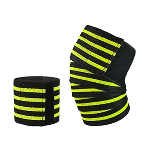 Adjustable Knee Wraps for Weightlifting Durable Stretch Fabric Strong Compression Support for Gym Workout <b>Training</b> - Product Image 2