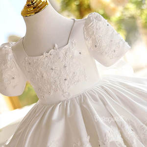 Vestido de Princesa de Alta Calidad con Encaje Floral y Perlas, Corte en A, Tutupetti, Múltiples Colores, Ecológico, para Niñas de 1 a 12 Años - Product Image 2