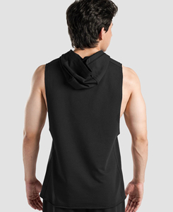 Camisetas de Tirantes con Capucha para Hombre, Personalizadas con Logotipo, Casuales, para Gimnasio, Ajustadas, de Secado Rápido, Cómodas, de Color Sólido, de Alta Calidad - Product Image 5