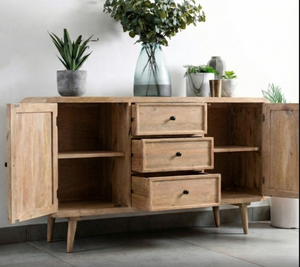 Buffet d'entrée de luxe en bois de style industriel indien haut de gamme pour ferme, bureau à domicile et entrée de villa - Product Image 2