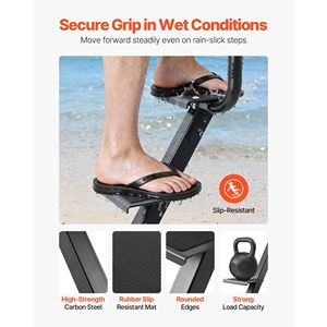 Scaletta a 3 Gradini in Acciaio al Carbonio Rinforzato per Rimorchio Barca con Maniglia Antiscivolo e 3 Opzioni di Angolo di Montaggio - Product Image 4