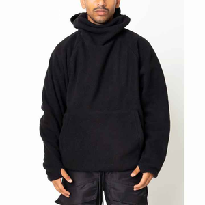 Nouvelle mode, logo personnalisé brodé, sweat à capuche double couche, balaclava, sweat à capuche pour hommes, fermeture éclair intégrale, thermique, 100% coton, 340g - Product Image 5
