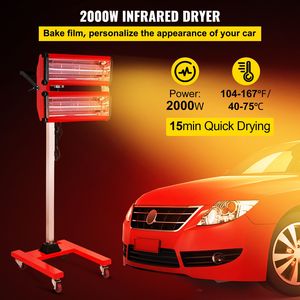 Lampada a infrarossi da 2000W per polimerizzazione vernici, asciugatrice a onde corte per carrozzeria auto, supporto per asciugatura vernici auto - Product Image 2