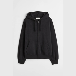 Sudaderas con Capucha y Cremallera de Talla Personalizada para Hombre, Sudadera de Algodón Resistente al Viento, Estampado de Letras en Relieve, Ropa Deportiva, Sudaderas Holgadas con Cremallera Estilo Hip Hop - Product Image 2