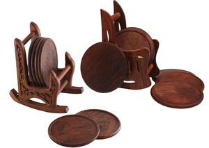 Handmade bulk Wooden coasters for Unique Design Handicrafts At Affordable Price couch <b>cup</b> holder for tea and coffee - Product Image 3