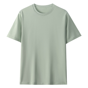ออกแบบโลโก้ OEM ตามสั่ง เสื้อยืดคอกลมสีพื้นทรงหลวมใส่สบายสำหรับผู้ชายและผู้หญิง น้ำหนัก 180 กรัม ใช้ได้หลากหลาย - Product Image 3