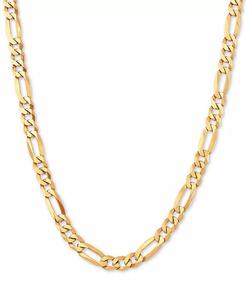 สร้อยคอโซ่ Figaro Link 22 "ชุบทอง18K หรือเงินสเตอร์ลิง | Macy's - Product Image 1