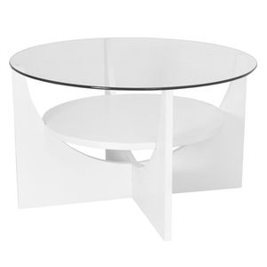 Contemporary U-Shaped <b>White</b> <b>Coffee</b> <b>Table</b> - Product Image 1