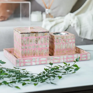 Ensemble brûleur de bakhoor OpalPearl Luxe en nacre, porte-encens en mosaïque de coquillages irisés pour une décoration intérieure moderne et luxueuse - Product Image 6