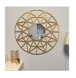 Handmade Modern Luxury Metal <b>Round</b> <b>Wall</b> <b>Mirror</b> Wedding Customized Design High Quality Home Decor - Product Image 5