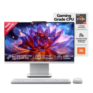 Ideacentre AIO AMD Ryzen 7 7735HS 23.8" FHD IPS All-In-One <b>Desktop</b>(16GB RAM/512GB SSD/Win11/Microsoft 365 Basic - Product Image 1