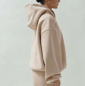 Custom Women's <b>Tracksuits</b> Heavy Weight 500 GSM 350 GSM <b>Polyester</b>/Cotton Fleece Embroidered Oversized Hoodie Shorts - Product Image 6