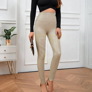 Leggings en cuir taille haute grande taille pour femmes, vente en gros, vêtements de mode streetwear et yoga - Product Image 4