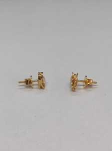 Pendientes de Oro Satvik Ratna ER 43 SOLITAIRE, Chapados en Oro de 10K/14K/18K, con Diamante Cultivado en Laboratorio, Engaste de Puntas, Certificados, para Uso Diario, Regalo - Product Image 4